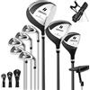 COSTWAY Set da Golf Completo con 9 Mazze, Sacca, Driver 460cc, Set Completo di Mazze da Golf per Uomo (Nero)