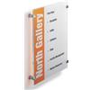 Durable 482619 Crystal Sign, Targa Fuoriporta, Acrilico, Fissaggio con Viti, 297x420 mm, Trasparente