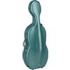GEWA Custodia per violoncello FUN Series policarbonato 4/4 Verde/Grigio, interno nero, 2 cinghie zaino rimovibili, tasca accessori, sospensione imbottita, maniglia laterale aggiuntiva
