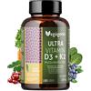 VEGÁGENO ULTRA VITAMIN D3 e K2 180 Capsule Veg Multivitaminico con Vitamine C, E e B COMPLEX (B1,B2,B3,B6,B9,B12), Biotina, Acido Folico, Niacina, Tiamina. Mirenali: Zinco, Selenio, Silicio e Magnesio.