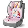 TataWay in viaggio si cresce Disney Seggiolino auto Principesse per la sicurezza delle bambine con altezza da 100 a 150 cm con grafiche di Belle, Rapunzel, Jasmine, Ariel e Cenerentola su fondo rosa