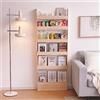 Heehee Libreria in Legno Massiccio - Organizzatore per Libri, Giocattoli e Stoccaggio - Rack a Parete per Bambini e Adulti (Larghezza 80CM)