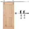 VEVOR Kit Ferramenta per Porta Scorrevole da Fienile 1828 mm, Capacità 150 kg, Compatibile con Larghezza 914 mm e Spessore 34,9-44,45 mm, Binario Resistente Rullo a Forma J, Argento