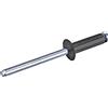 Goebel® - 500 rivetti ciechi in alluminio/acciaio (diametro x lunghezza) 5,0 x 12,0 mm con testa piatta ISO15977 9005 nero - rivetti a testa piatta - Rainbow Standard