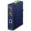PLANET IGT-1205AT convertitore multimediale di rete 1000 Mbit/s Blu (IP30 Industrial 10/100/1000T - to 2-P 100/1000X SFP Gigabit Media Converter [-40 75 degree C] Warranty: 60M) [IGT-1205AT]