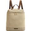Anopo Zaino Piccolo in Paglia per Donna Zaino con Coulisse Boho Borsa a Tracolla da Spiaggia Intrecciata Fatta a Mano Zaino da Giorno per Vacanze Casual Estive Cachi