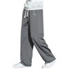 Generic Pantaloni della tuta larghi a gamba larga da uomo allenamento sportivo vestibilità ampia pantaloni da jogging a gambe larghe casual comodi atletici pantaloni da yoga a gamba aperta fondo aperto gamba