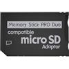 TECHZOCO Adattatore per scheda Micro SD a Memory Stick, compatibile con schede Micro SD/Micro SDHC/Micro SDXC/TF (massimo 64GB) | Compatibile con PSP 1000/2000/3000, Sony Camera and Handycam