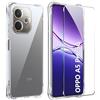 FDHYFGDY cover per OPPO A5 Pro 4G/5G Custodia per telefono+1x Pellicola Protettiva, Anti-ingiallimento e antiurto, ultra sottile morbido in TPU Custodia protettiva-trasparente