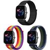 ZoRoll 3 Pezzi 20mm Cinturino per Amazfit Active 2/Active/GTR Mini/GTS 4 Mini/GTS 4/GTS 3/GTS 2e/GTS 2 Mini, Nylon Ricambio Bracciale per Amazfit GTR 42mm/Bip/Bip lite - Nero+Arcobaleno+Verde&Blu
