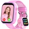 clleylise Orologio Smartwatch Bambini, Orologio Bambina, Smartwatch Bambini GPS, Con Telefono, Contapassi, Giochi, Regali per Ragazzi e Ragazze (Rosa)
