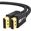 IVANKY Cavo DisplayPort 1m [ 4K@144Hz, 8K@60Hz, DP1.4 ] Cavo DisplayPort 1.4, Ultra HD 8K, Supporta HDR10, HBR3, DSC1.2, Alta velocità Display Port per PC, Laptop, TV - Nylon Intrecciato
