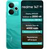 realme 14T 5G Smartphone 8+256GB, Chipset Dimensity 6300, Display Esports AMOLED 120Hz da 6,67, Capacità Super Large da 5260mAh, IP69 Impermeabile, Surf Design, NEXT Ai, Verde Surf (Senza adattatore)