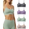 Risalti Reggiseno Senza Ferretto Spalla Stretta Eco Friendly 4pz - Brassiere Donna, Reggiseno Donna in Morbida Microfibra Yees Green, Seamless Bra, Intimo Sostenibile e Traspirante - Made in Italy