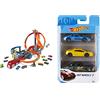Hot Wheels Mega Vortice Playset Contiene 1 Macchinina, Giocattolo per Bambini 4 + Anni, CDL45, Esclusivo Amazon & 3 macchinine assortite