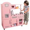 KidKraft Cucina Giocattolo in Legno Vintage Rosa, con telefono giocattolo e frigorifero vintage, giochi per bambini 3+ anni, 53179, Esclusivo Amazon
