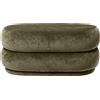 Ferm Living - Pouf Round - Grigio - Velluto - Designer Trine Andersen