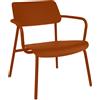 Fermob - Poltrona bassa impilabile Studie - Arancione - Alluminio - Designer Tristan Lohner