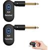 INGPARTNER Sistema di chitarra wireless A14, 2,4 GHz, 2 modalità, dimensioni pollice, batteria ricaricabile agli ioni di litio, portata 30 m, 10 ore, plug & play per chitarra, basso, violino, tastiera (1TX + 1RX