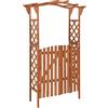 Tidyard Pergola con porta ad arco traliccio Pergola con porta giardino patio ingresso arco da giardino di rose e reticoli a traliccio in legno massello di abete 116 x 40 x 204 cm