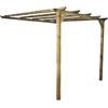 De Santis Pergolato Pergola copertura in legno a parete in legno impregnato L 300 x P 280 x H 240 cm