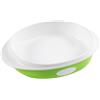 Poupy Piatto Pappa Piano per bimbi in plastica, senza BPA, lavabile e riutilizzabile, con forma arrotondata