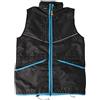 Dingo Waldemar Rutkowski Gilet da Dog Trainer con 2 Tasche con Zip, 2 Aperte, Cappuccio, Regolabile, Aderente, Impermeabile, Nero con Bordo Blu - Taglia S (16422)