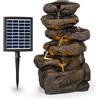 blumfeldt Savona - Fontana Solare, incl. Pannello Solare, Potenza: 2,8 Watt, Batteria agli Ioni di Litio (Durata: ca. 5h), Illuminazione LED, Materiale: Poliresina, Resistente al Gelo, Effetto Pietra