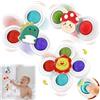 Tapvai 3 Pcs Gioco Seggiolone Ventosa, Giochi Seggiolone Ventosa con Filettato, Spinner Bambini per Divertimento Sensoriale, per Auto Finestra Bagno per Bambini Da 1 a 6 Anni