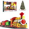 Niumowa Trenino Elettrico per Bambini,Trenino Natalizio ，Luci e Suoni, Giocattolo con Binari Ferroviario, Set Pista Treno Elettrico, Regalo Natale Compleanno Educativo per Bambini