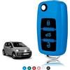 TOOMUME Cover Chiave TPU Lucido, Custodia Chiave Copri Chiave Adatto per VW Volkswagen Golf 4/5/6 Multivan T5 Polo Up Caddy Beetle Sharan Jetta Bora Seat Ibiza Skoda Fabia