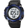 Forrader Orologio sportivo digitale con quadrante grande da uomo multifunzione orologio militare retroilluminazione a LED impermeabile orologio elettronico per uomo, 1886Blu/Bianco