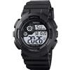 Gosasa Orologio digitale da uomo per esterni resistente resistente resistente all'acqua fino a 50 m conto alla rovescia doppio orologio