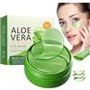 Sathychanpy 60 Pezzi Aloe Vera Patch Occhi, Collagene Patch Occhiaie e Borse, Borse Occhi Sgonfia,Eye Patches All'Acido Ialuronico per Riduce le Linee Sottili e le Rughe,Ldrata il Contorno Occh