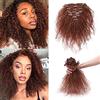 Silk-co Clip Extension Capelli Veri Mossi Kinky Curly Afro Hair Extensions 100% Remy Virgin Hair 8 Pezzi Capelli Brasiliani 25cm-100g #30 Castano Ramato Chiaro