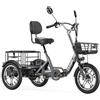 Antgooat Triciclo Elettrico Da Carico, Veicolo Elettrico a Tre Ruote Bicicletta Elettrica, Bici Elettrica per Il Trasporto Merci, Ruota Integrata Da 16*2,3, Li-Batteria 48V 22Ah, Resistenza 120-150km