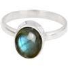 Meadows Anello in Labradorite Anello in argento sterling 925 Anello fatto a mano con pietra preziosa ovale semplice