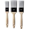 Maverick Set di 3 pennelli professionali a taglio dritto con testa in legno FSC, 3 pezzi, 3,8 cm, 5,1 cm, 6,3 cm