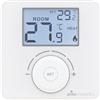 Plikc Quadro - Termostato ambiente digitale da parete a batterie Plikc PLK267690, Bianco