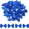 QUARKZMAN 30Pz Fiocchetti Blu Navy 3.8x2.5cm Fiocchi Nastro Raso per Creazioni Regalo Fiocco Piccoli per Decorazioni all'Ingrosso Mini Fiocchetti Natalizi