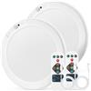 Bojim Plafoniera LED Soffitto Batteria con Sensore, Lampada di Movimento Senza Fili Luce, Lampadario Senza Corrente con Telecomando, Plafoniere Esterno USB Ricaricabile Pile Luci, per garage, 2 Pacchi
