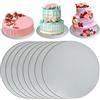 NAROSEBE 8 Pezzi Sottotorta Tondo in Cartone 30 cm Vassoi Torta Rotondi Vassoio in Cartone per Torte Piatti per Torta in Cartone Base per Torta Rotonda per Torta Pane Pasticceria Dessert, Argento
