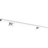 kalb Material für Möbel Kalb Lumenia, lampada LED per specchio da bagno, 100 cm, IP44, cromato, montaggio a specchio e armadio, risparmio energetico, antiriflesso, 230 VAC, piedi di montaggio extra stabile (bianco)