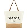 Tarklanda Borsa in juta regalo mamma, borsa shopping in tessuto per donna, regalo per mamma per compleanno