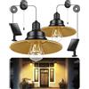 FabStyl Lampada Solare Universale per Interni ed Esterni, Semplice Interruttore a Catenella, Lampadario Solare Impermeabile IP65, Adatta per Balcone, Gazebo, Garage - 2 Pezzi