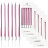 ODOOKON 36 Pezzi Candele Compleanno, Candeline Compleanno Lunghe con Supporto, Per Anniversario, Decorazioni Torta Compleanno, Baby Shower, Festa Delle Ragazze (Oro rosa)