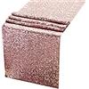 Tomotato Runner da Tavolo con Paillettes, 30x300cm Tovaglia Glitter Rettangolare Glitterato per Decorazioni per La Tavola di Casa, per Decorazione di Natale della Festa di Compleanno di Nozze(Oro Rosa)