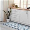 CREARREDA Tappeto cucina 180x50cm Blue Tropical vinile antiscivolo e lavabile Passatoia cucina in vinile, lavabile 100% made in Italy
