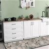 CREARREDA Tappeto cucina 240x50cm Hexagonal Green Tiles vinile antiscivolo e lavabile Passatoia cucina in vinile, lavabile 100% made in Italy
