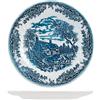 CHURCHILL Set 6 piatti piani The Brook in earthenware bianco decoro blu cm 25